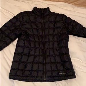 Marmot black down jacket